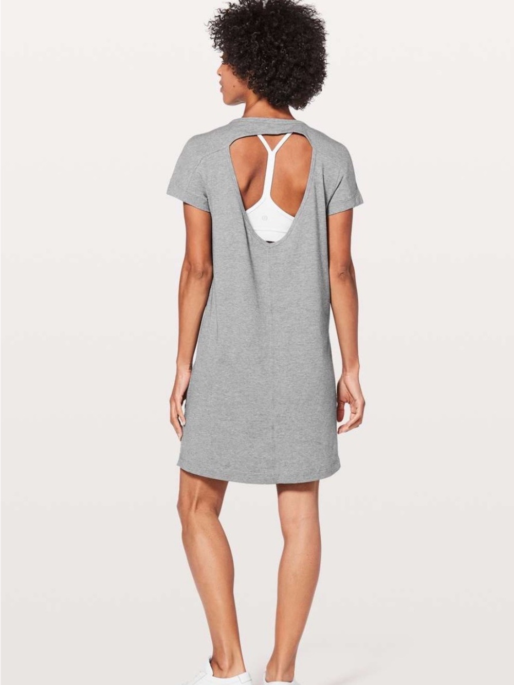lululemon athletica Grey Open-Back Mini Dress